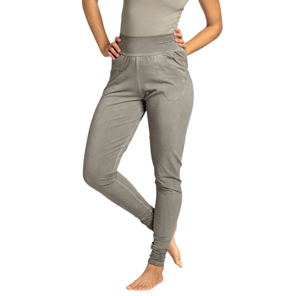 Ripple Yogawear Stonewash Extra Long Slouchy Pants Medium Gray Small NWT